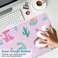 thumbnail image 4 of Long Mouse Pads for Desk,Pink Cartoon Dinosaurs Cacti Pattern Desk Mats on Top Of Desks, Desk Mouse Pad Extra Large with 3mm Non-Slip Base and Stitched Edge for Gaming,Office,Work,Home 31.5"x11.8", 4 of 6