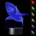 thumbnail image 1 of Led Night Light 3d Shark Lamp Multi 7 Color Changing Touch Switch Optical Table Lamp Usb Powered For Home Room Bar Party Festival Decor Kids Room, 1 of 5