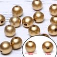 thumbnail image 3 of Perlas de madera Woodeni, 150 unidades, 16 mm, doradas, manualidades, 3 of 7