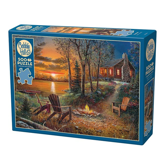 Cobble Hill Jigsaw Puzzle - Fireside, 500 Piece Puzzle