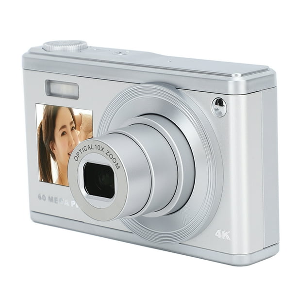 Cámara Compacta, Cámara Digital 4K Pantalla IPS HD Dual Zoom óptico 10x Enfoque Automático Cámara Digital Compacta Retro Con Lente Telescópica Para Fotografía De Viajes