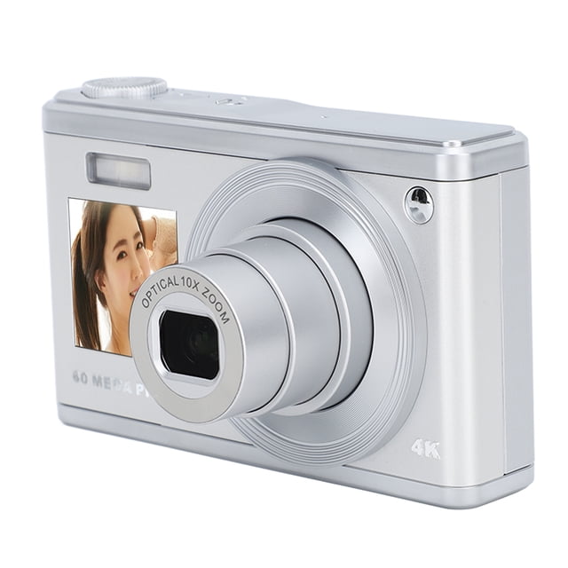 Cámara Compacta, Cámara Digital 4K Pantalla IPS HD Dual Zoom óptico 10x Enfoque Automático Cámara Digital Compacta Retro Con Lente Telescópica Para Fotografía De Viajes