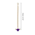 thumbnail image 2 of Unique Bargains 1 Pc Angel Heart Wings Cup Chain Water Cup Pendant Purple Alloy, 2 of 5
