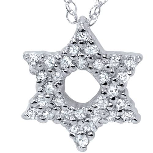 JewelsObsession Sterling Silver 18mm Star of David Charm w/Lobster Clasp