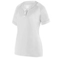thumbnail image 1 of 1670A-White- Silver-XL Ladies Overpower Two-Button Jersey, White & Silver - Extra Large, 1 of 1