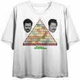thumbnail image 4 of Ron Swanson's Pyramid of Greatness Women's White Crop Tee-M, 4 of 7