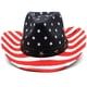 thumbnail image 3 of Sombrero de vaquero retro con bandera de baile marinero, sombrero de paja de verano con pastizales, sombrero de paja de papel unisex, 3 of 6