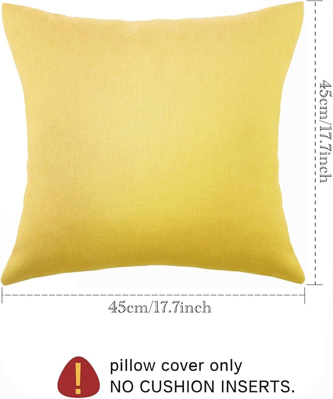 4 Pack Decorative Outdoor Waterproof Throw Pillow Covers, Square Patio Balcony Garden Waterproof Cushion Case, PU Coating Pillow Shell for Couch, Bed, Patio, Sofa, Tent,18 x 18 Inch (Multi Color)