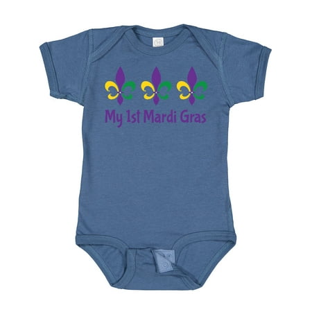 

Inktastic My 1st Mardi Gras Fleur De Lis Gift Baby Boy or Baby Girl Bodysuit