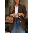 thumbnail image 5 of Blazer PRETTYGARDEN 2025 Marrón Oscuro con Bolsillos Grandes, 5 of 5