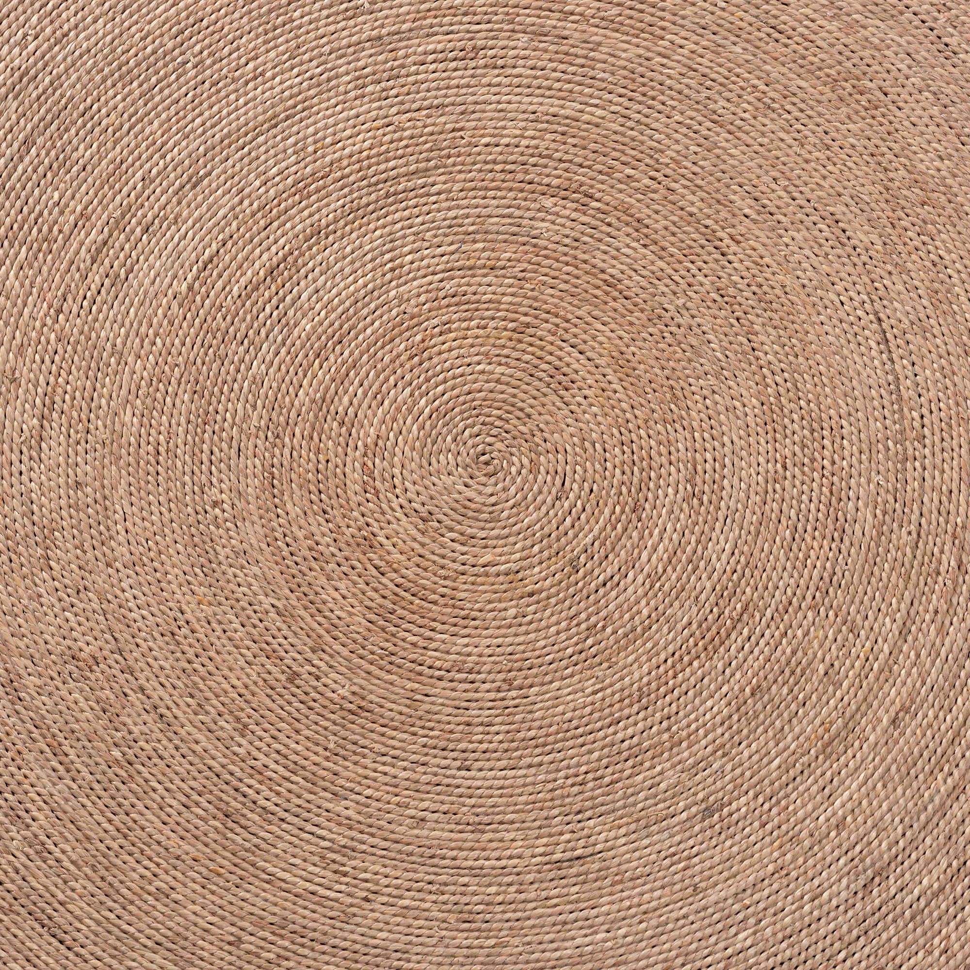 bali & pari Bistra Modern Bohemian Natural Brown Seagrass and Wood Dining Table