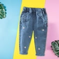 thumbnail image 3 of Ketyyh-chn99 Toddler Girl Jeans Girls Pants Girls Denim Pants Gradient Bell Bottomed Trousers A,4-5 Years, 3 of 5