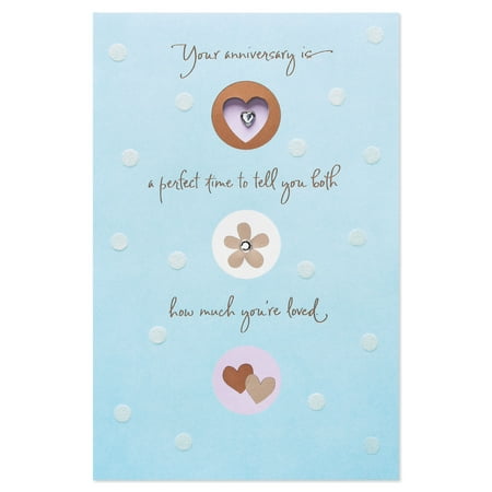 American Greetings Polka Dot Anniversary Card for Couple with Rhinestone