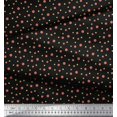 thumbnail image 2 of Soimoi Black Cotton Duck Fabric Polka Dots Print Fabric by the Yard 42 Inch Wide, 2 of 3