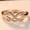 01# Rose Gold, variant on Infinity Cubic Zirconia Stone Wedding Ring for Women Rose Gold Band Jewelry Gift-01# Rose Gold-9