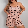 thumbnail image 2 of CQXIDFH Womens Pajama Sets Plus Size Sleeveless Tank and Shorts Pajama Set 2 Piece Soft Nightwear Soft Comfy Pj Sets, 2 of 9