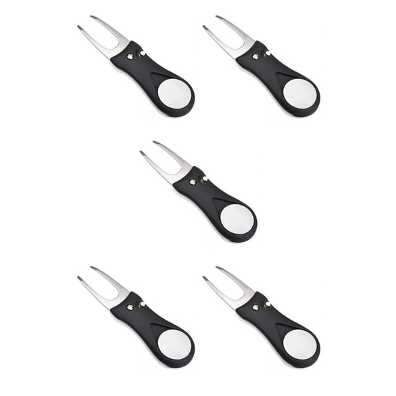Soidarity Golf Pitch Groove reparación horquilla Pitchfork manija de plástico marcador negro Negro 5piezas Soidarity CBP218357