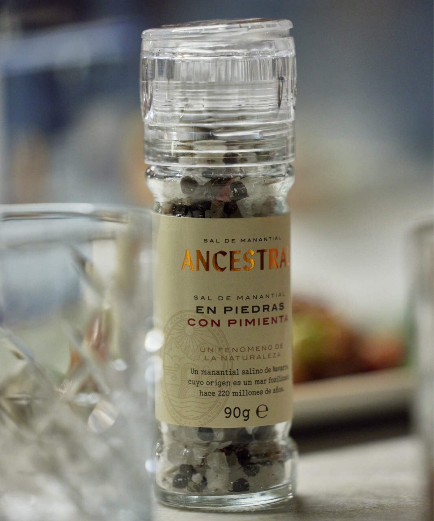 (3 pack) Natural Spring Salt Crystals & Organic Pepper - Glass Mill