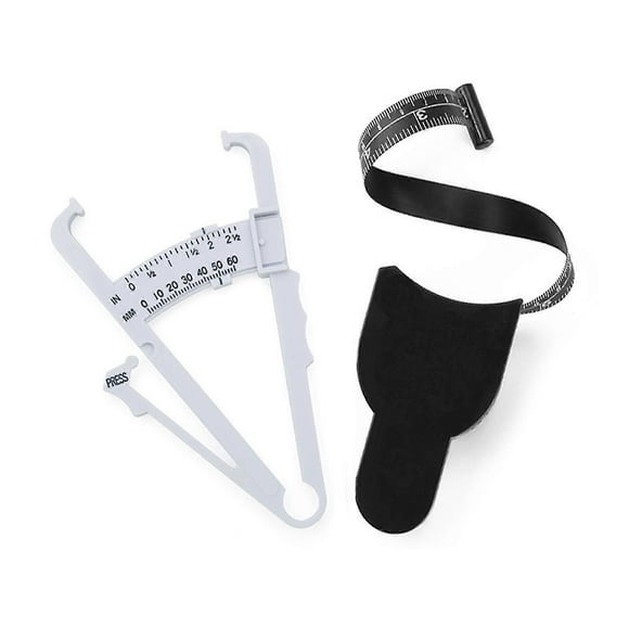 Cinta métrica para medir la grasa corporal con pinza de doble escala