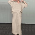 thumbnail image 4 of MSJUHEG Summer Outfits for Women Sweatsuit Lounge Set Womens Matching Sets for Women 2 Piece Pants Set for Women Summer Tank Crop Top Wide Leg Pants Set Two Piece Outfits Summer Beige L, 4 of 9