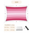 thumbnail image 6 of Sun Shade Sail 8x10Ft Pink Ombre Stripe Uv Block Sunshade Canopy Outdoor Shade Cover Rectangle Shade Cloth For Patio Garden Yard Deck Pergola, 6 of 6