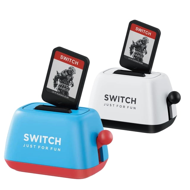 2 Pcs Étui de Jeu pour Switch Compatible avec les Cartes de Jeux Nintendo Switch, Support de Rangement Portable Style Grille-Pain Mignon