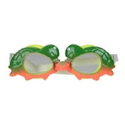Turtle Animal Frame Swimming Pool Goggles for Children 5.5" - Orange/Green