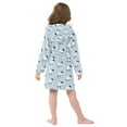 thumbnail image 4 of FORMRS Niños Bathrobe Unisex Hooded Robe Soft Plush Pajamas Sleepwear, Size 4-6T, Blue Sheep Pattern, 4 of 7