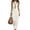 White, variant on Hulanddfd Women's Dress Halter Neck Sleeveless Bodycon Solid Color Summer Maxi Dress Khaki Size L