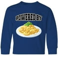 thumbnail image 3 of Inktastic Powered by Macaroni and Cheese Long Sleeve Youth T-Shirt, 3 of 5