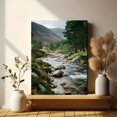 thumbnail image 6 of Mountain River Landscape Canvas Print Wall Art for Living Room Bedroom Office Entryway Dining Room Vacation Cabin Decor, 6 of 8