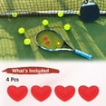 thumbnail image 4 of Tennis Racket Dampener [4PCS] - Funny Heart Shape Silicone Tennis Shock Absorber Racket Vibration Dampener [Red], 4 of 7