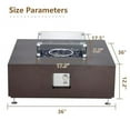 thumbnail image 5 of M optimized Propane Fire Pit Table, Outdoor Firepit With Wind Guard Glass Beads & Rain Cover for Patio Yard Garden, 36" 48" 56" Bronze, 5 of 9