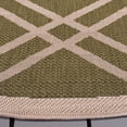 thumbnail image 3 of Safavieh Courtyard Jasper Geometric Indoor/Outdoor Area Rug, Green/Beige, 7'10" x 7'10" Round, 3 of 8