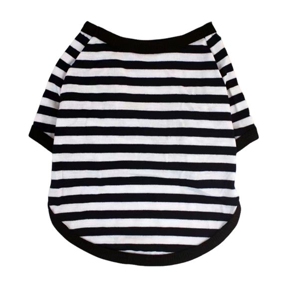 YIFAEUX Dogs Striped T-Shirt Pet Round Neck Tee Shirt Short Sleeve Casual Pullover Puppy Apparel for Small Medium Dogs
