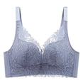 thumbnail image 2 of Abcnature Plus Size Bras for Women Comfortable Breathable no Steel Sexy Lace Gathering Adjustment Lift Bras, 2 of 5