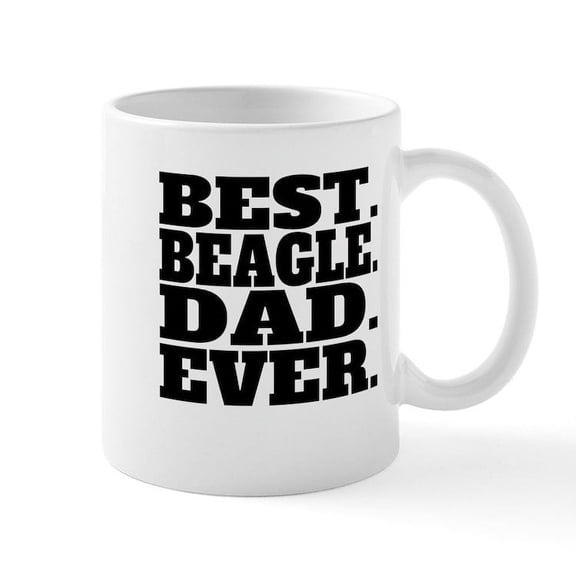 CafePress - Best Beagle Dad Ever Mugs - 11 oz Ceramic Mug - Novelty Coffee Tea Cup