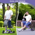 thumbnail image 6 of COSYWILL All Terrain Knee Scooter,Knee Walker Scooter for Foot Injuries,Adults Roller Scooter for with 10“ TPU Wheel,Compact Crutches Alternative,Purple, 6 of 9