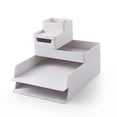 thumbnail image 3 of Plastic Organizer Set Of 2 White Letter Trays, 3 of 5