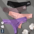 thumbnail image 2 of FINETOO-Tanga de algodón para mujer, lencería de S-XL, bragas, ropa interior Sexy, bragas íntimas de encaje, 3 unids/set, 2 of 5