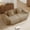 Brown, variant on AOOWOW Home I-Shape Velvet Reclining Sectional Sofas with 2 Pillows, Red