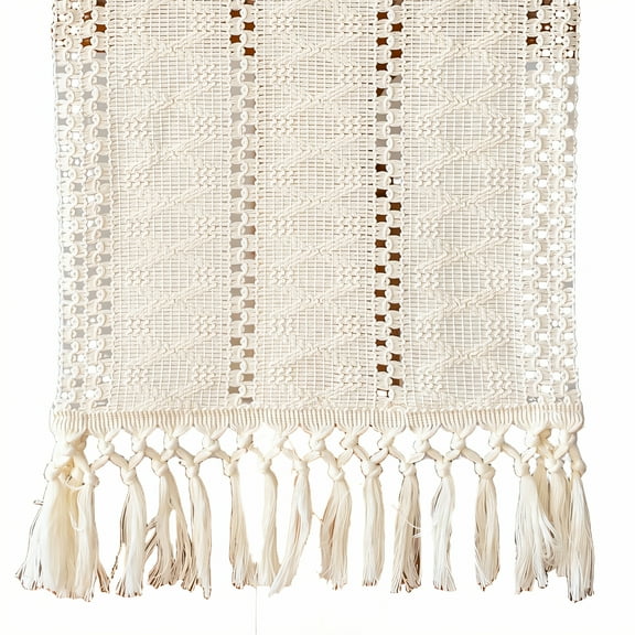 AUQ Table Runner,Woven Cotton Linen Table Runners,Gentle Texture Farmhouse Table Decor,Beige,30*275cm