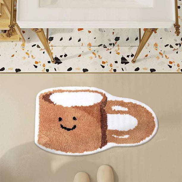 Special Shaped Imitation Wool Cute Cup Small Mat Household Bathroom Mat Bathroom Absorbent Non Slip Mat