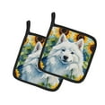 thumbnail image 2 of Eskimo in Sunflowers Pair of Pot Holders, 2 of 2