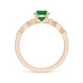 thumbnail image 2 of ANGARA Natural Marquise and Dot Emerald Engagement Ring with Diamonds in 14K Rose Gold for Women (Size-6mm) | May Birthstone, Birthday, Anniversary, Jewelry Gift for Women | Natural Emerald Ring, 2 of 9