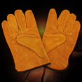 thumbnail image 4 of Guantes de soldadura de cuero para hombres, resistentes al calor, resistentes al fuego, guantes de trabajo para soldar, jardinería, camping, chimenea, hogar, estufa, barbacoa, 4 of 4