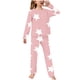 thumbnail image 1 of Odeerbi 2-14 Años Niños Niñas Pijamas Suaves Manga Larga Tops Pantalones Juego Suaves Estrellas Estampadas Ropa de Dormir Franela Juego de Dos Piezas, 1 of 4