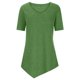 thumbnail image 4 of Moda Mujer Causal V-Cuello Blusa sólida Camiseta de manga corta Tops de verano Fridja  zx3218, 4 of 8