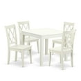 thumbnail image 2 of East West Furniture Oxford 5-piece Wood Dining Set with X-Back Chairs in White, 2 of 6