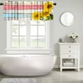 thumbnail image 5 of Sunflower Valance Curtain Sunflower on Vintage Colorful Wooden Boards Rod Pocket Valance Window Treatments 1 Panel Short Curtains for Kitchen Farmhouse Bathroom Bedroom 54 x 18 in, 5 of 6
